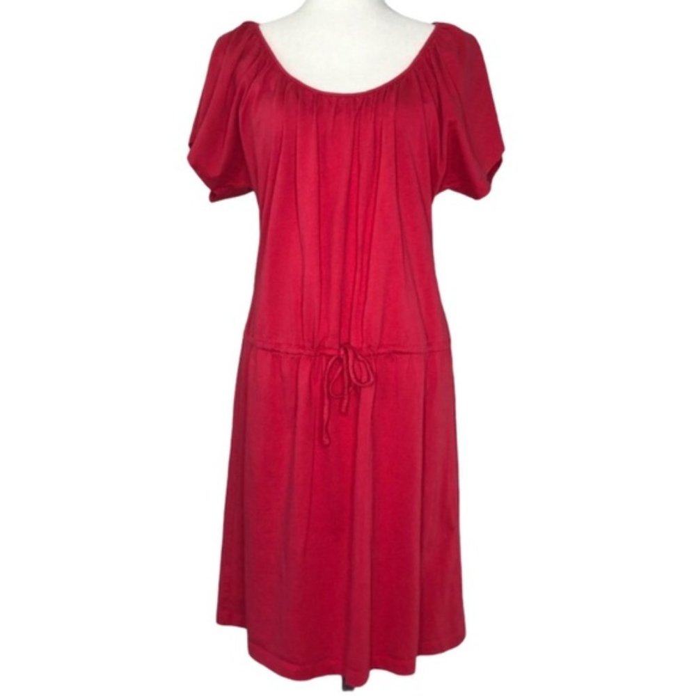 Kim Rogers Pinky Rose T-Shirt Dress Draw String L